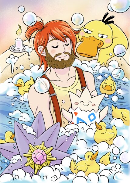 Misty mit Badeenten