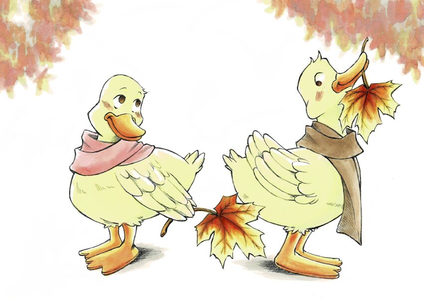 Herbstliches Entenpaar