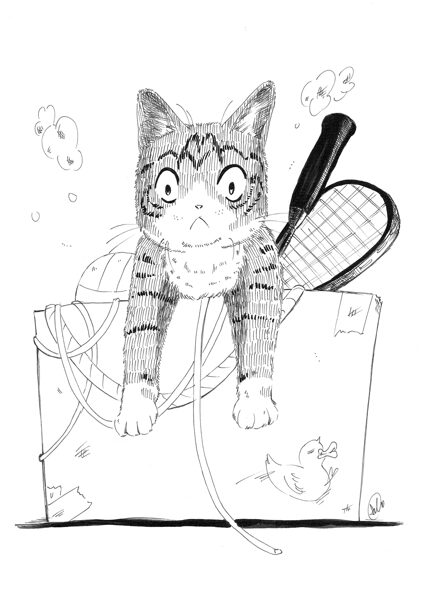 Ink Art Katze